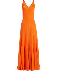 Raey Multi-seam Twist-strap Silk Dress - Orange