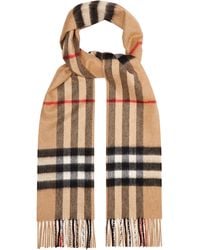 Burberry Giant Checked-cashmere Scarf - Natural