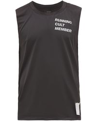 Satisfy Printed Deltapeak Tank Top - Black