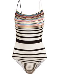 Missoni Maillot de bain rayé en intarsia croisé au dos - Multicolore