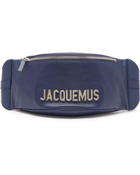 Jacquemus La Banane Leather Pouch - Blue