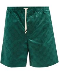 Gucci Off The Grid Gg-jacquard Nylon Shorts - Green