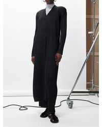 Pleats Please Issey Miyake - Technical-pleated Long Button-down Day Coat - Lyst