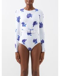 Femme Articles de plage et maillots de bain Bikini Pia a fleurs Synthétique Emilia Wickstead en coloris Bleu 