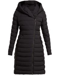 Moncler Manteau matelassé à fermeture asymétrique Barge - Noir