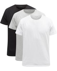 Paul Smith Pack Of Three Cotton-blend Jersey Pyjama Tops - White