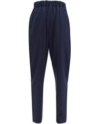 Marni Pantalon décontracté en laine Tropical - Bleu