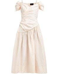 Simone Rocha Sweetheart-neckline Taffeta Midi Dress - Pink