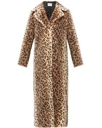 Stand Studio Alena Leopard Print Faux-fur Coat - Brown
