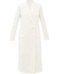 Haider Ackermann Double-breasted Linen-blend Coat - White