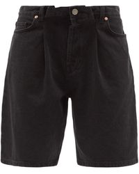 Raey Board Fold Denim Shorts - Black