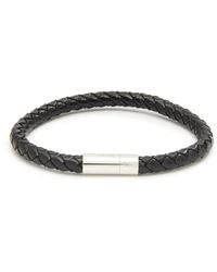 Paul Smith Woven-leather Bracelet - Black