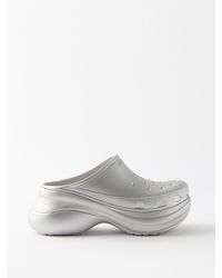 Balenciaga X Crocs 5 Platform Rubber Clogs in Black | Lyst