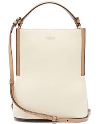 Burberry Peggy Leather Bucket Bag - Natural