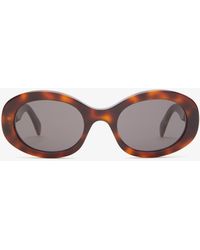 Celine Triomphe Oval Acetate Sunglasses - Brown