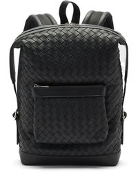 Bottega Veneta Hidrology Intrecciato Leather Backpack - Black