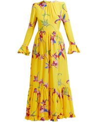 LaDoubleJ Summer Visconti Silk Maxi Dress - Yellow
