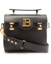 Balmain Bbuzz Leather Cross-body Bag - Black
