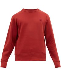 Acne Studios Fairview Face Cotton-jersey Sweatshirt - Red