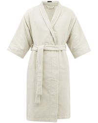 Fear Of God Cropped-sleeve Cotton-waffle Robe - Natural