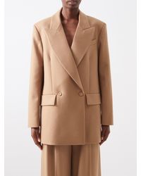 - Save 50% Emilia Wickstead Synthetic Mallory Gabardine Blazer in Grey Natural Womens Jackets Emilia Wickstead Jackets 