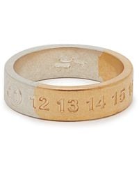 Maison Margiela Silver And Gold-tone Numbers Ring - Metallic