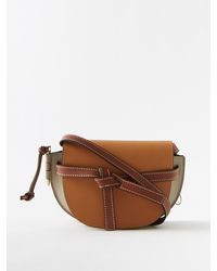 Loewe Gate Mini Leather Cross-body Bag - Brown