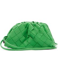 Bottega Veneta Pouch Mini Intrecciato-leather Purse Clutch Bag - Green