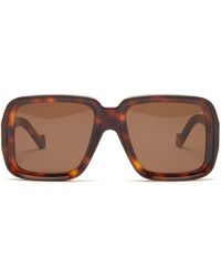 Loewe Square Acetate Sunglasses - Brown