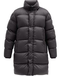 Moncler Manteau en tissu imperméable matelassé Lechaud - Noir
