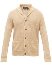Polo Ralph Lauren Shawl-collar Brioche-stitch Cotton Cardigan - Natural