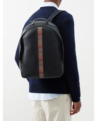 Paul Smith - Signature Stripe Leather Backpack - Lyst