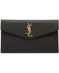 ysl black quilted clutch