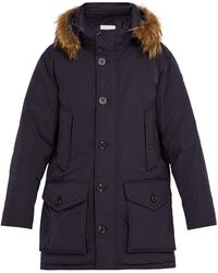 Moncler Manteau matelassé de duvet River - Bleu