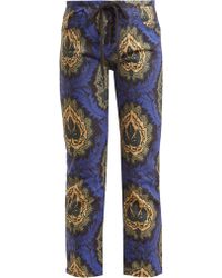 Isabel Marant Rupsy Floral Print Cropped Jeans - Blue