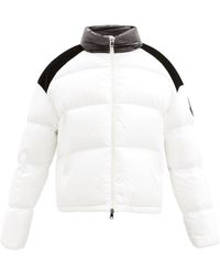 Moncler Chouelle Velvet-patch Quilted Down Jacket - White