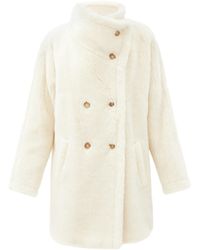 Max Mara Manteau Teddy - Blanc