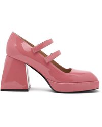 NODALETO Bulla Babies Patent-leather Mary Jane Pumps - Pink