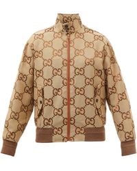 Gucci GG-jacquard Cotton-blend Canvas Bomber Jacket - Multicolour