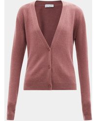 Raey Organic-cashmere Knitted Cardigan - Pink