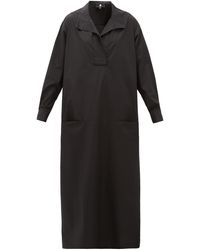Su Paris Luka Cotton-poplin Maxi Dress - Black