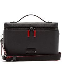 Christian Louboutin Mens Black/gun Metal Kypipouch Small Leather Bag