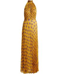 Raquel Diniz Giovanna Floral-print Silk Gown - Yellow