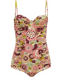 Dodo Bar Or Maillot de bain à imprimé floral Tatiana - Rose