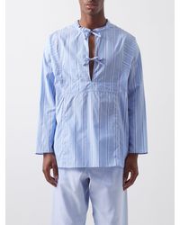 L.E.J Klub Striped Cotton Shirt - Blue