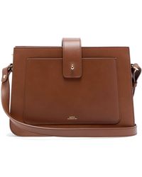 A.P.C. Albane Smooth-leather Cross-body Bag - Brown