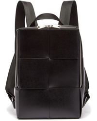 Bottega Veneta Arco Intrecciatio Leather Backpack - Black