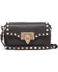 Valentino Rockstud Mini Leather Cross-body Bag - Black