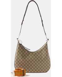 Gucci Monogram GG Supreme Canvas Hobo Shoulder Bag GG-B0204P-0001