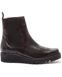 Toga Virilis Leather Chelsea Boots - Brown